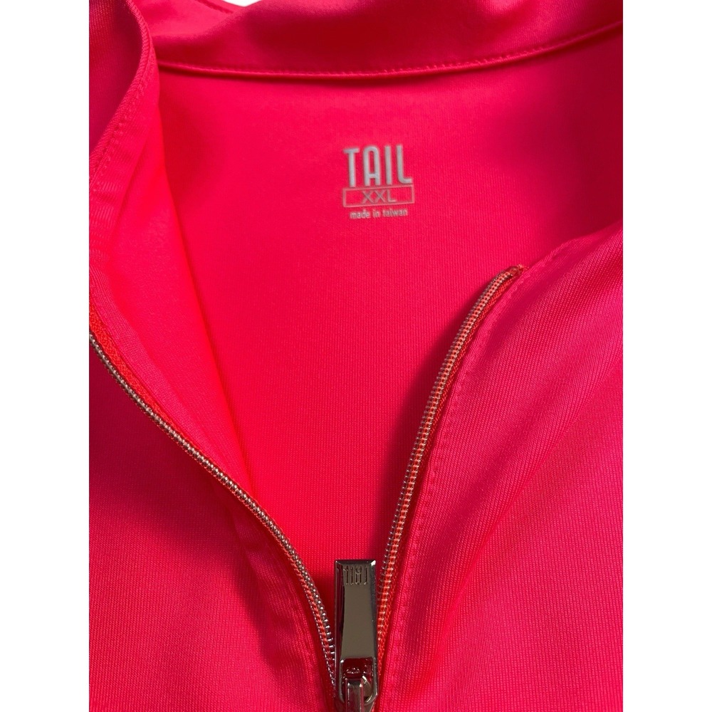 Tail Women's Xxl Orange Three-Quarter Zip Polo Or Blouse - Picture 4 of 6